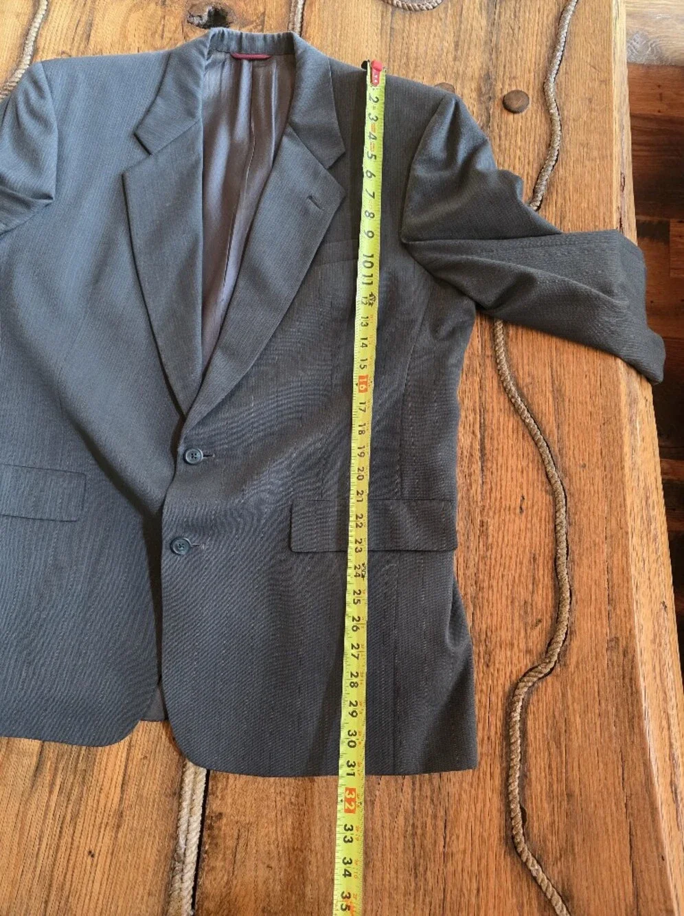 Hart Schaffner Marx Men's Dark Gray Two-Piece Suit 44